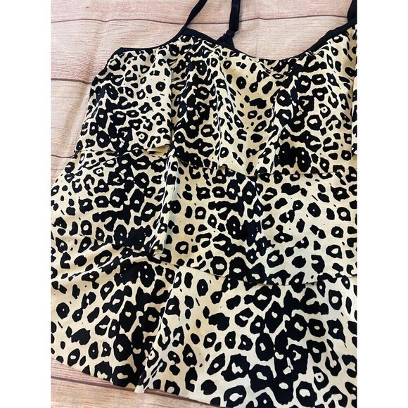 Maxine Of Hollywood Women's Layered Animal Print Tankini - 22W - Picture 2 of 10